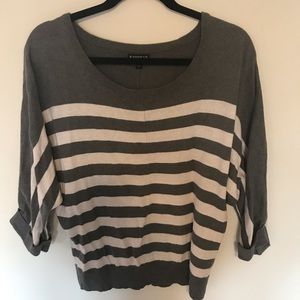 Express, Med, cropped, Striped Sweater
